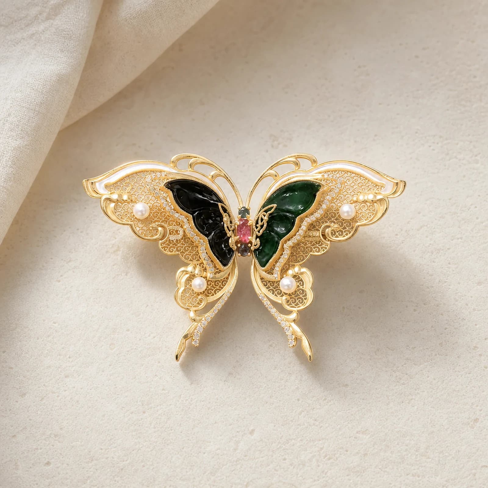 Butterfly Filigree Brooch main view
