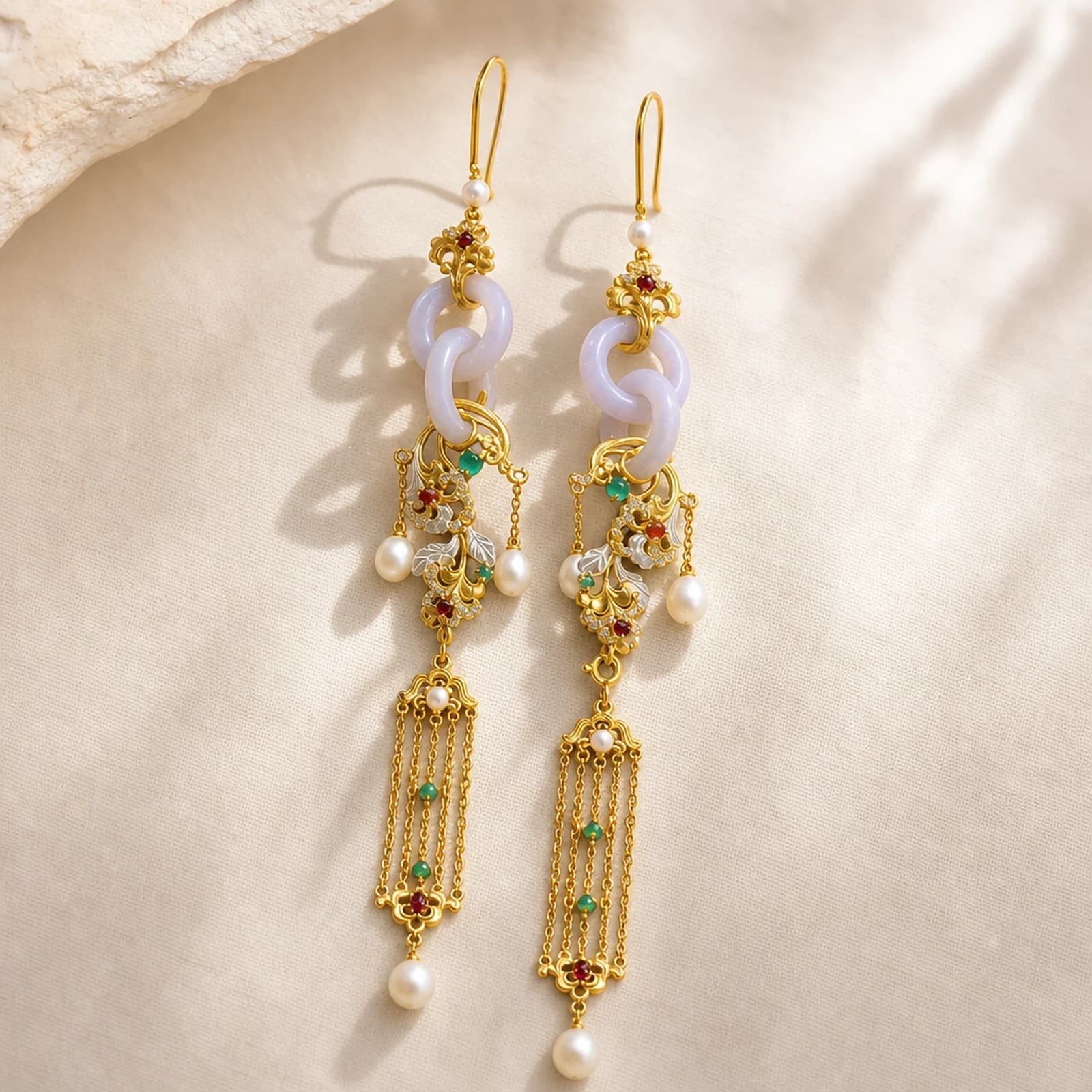 Pearl Tassel Filigree Earrings collection card image