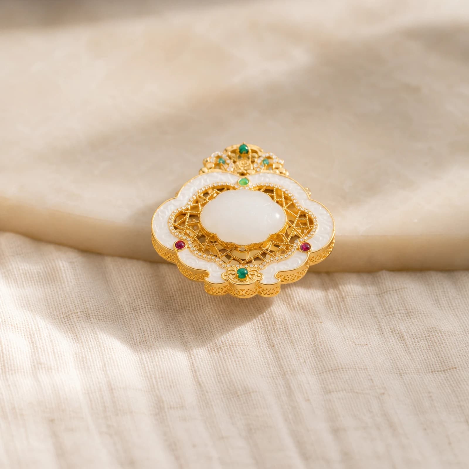 White Jade Heritage Pendant quiet ritual setting