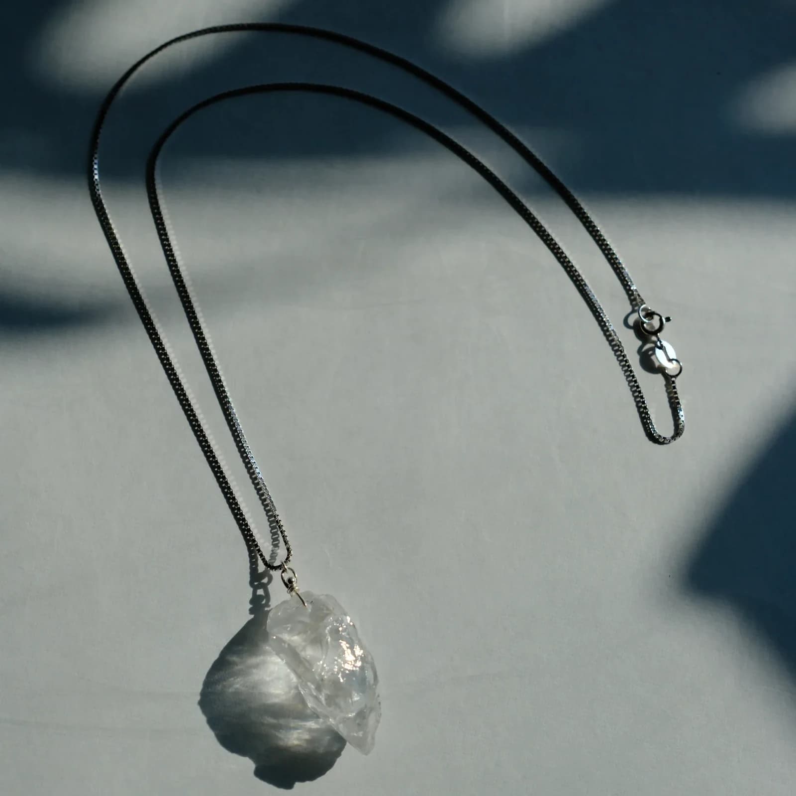 Clear Quartz Raw Necklace - main-01