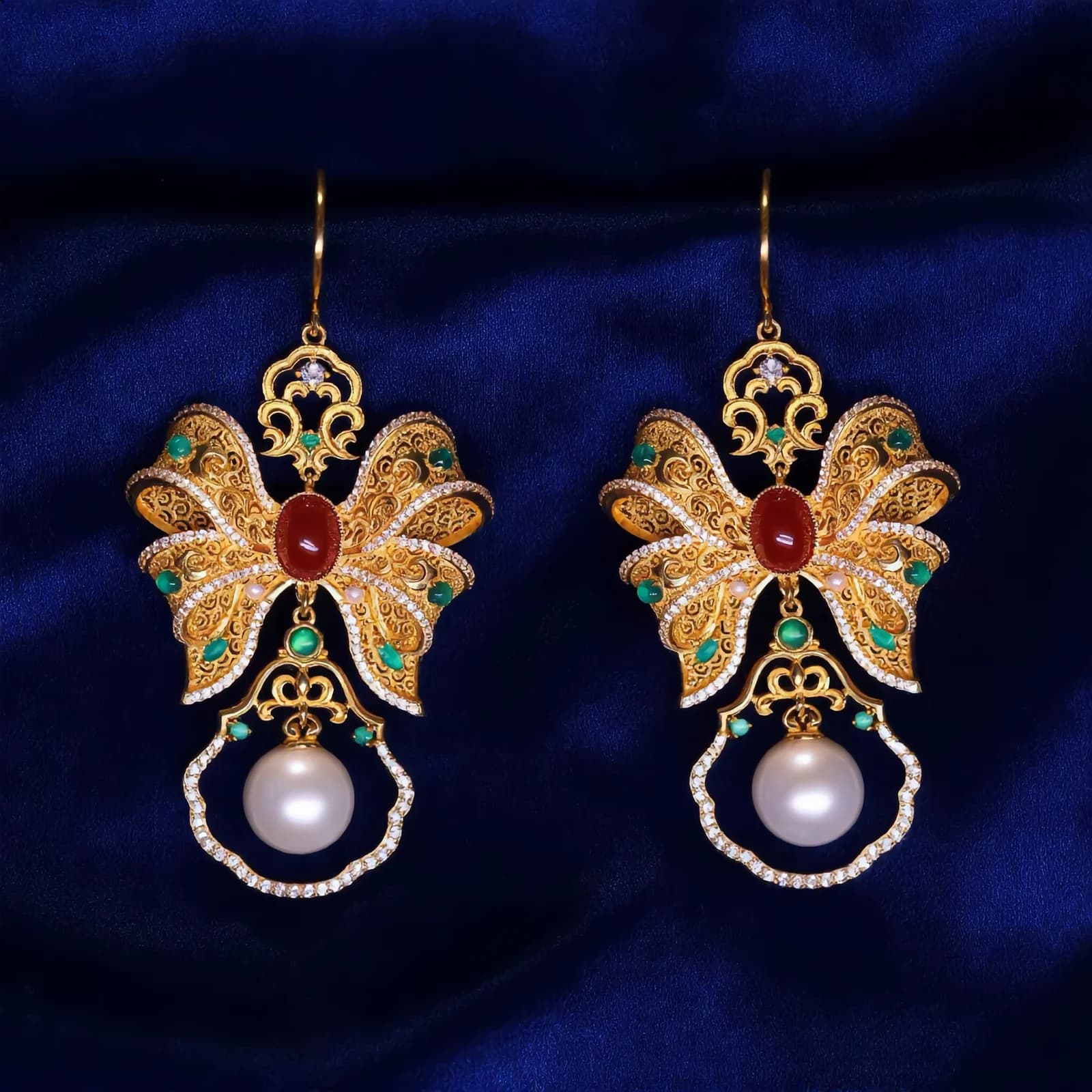 Butterfly Pearl Earrings