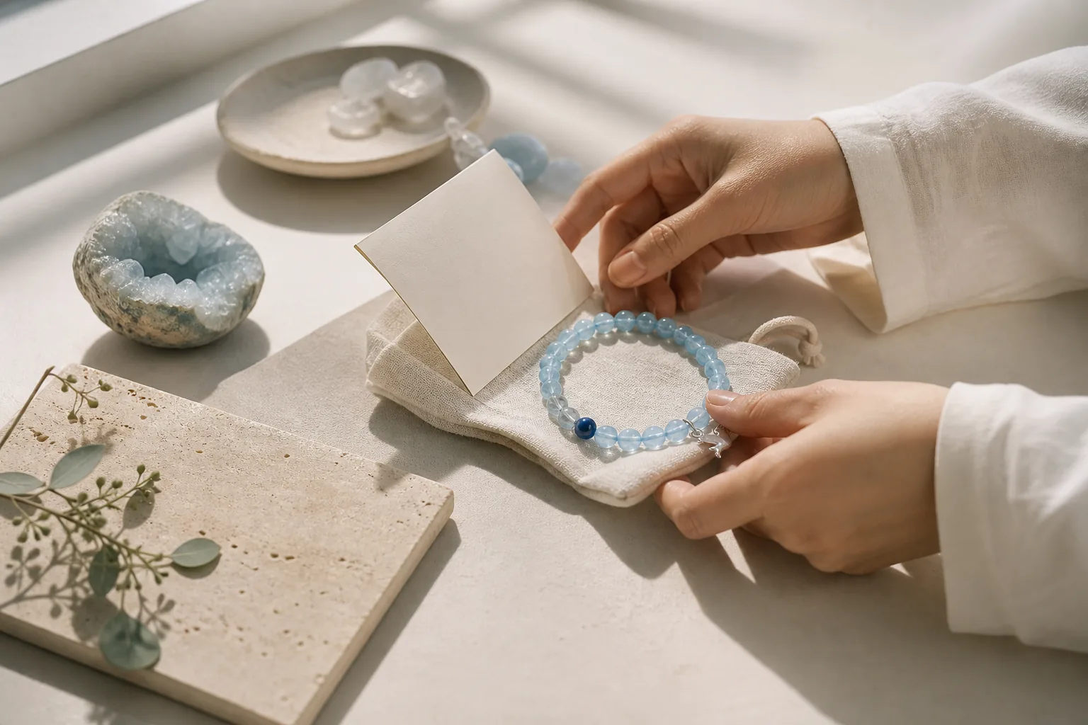Quiet Azure Coast gifting and self selection scene