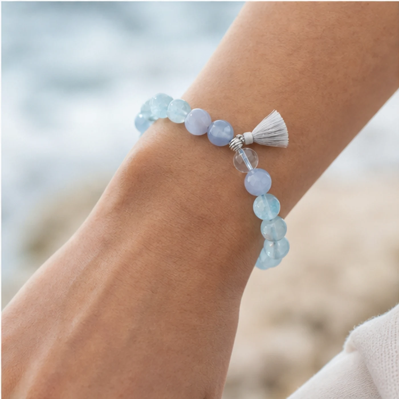 Yis-02 Azure Coast Calm Wisdom Bracelet standard on-wrist image
