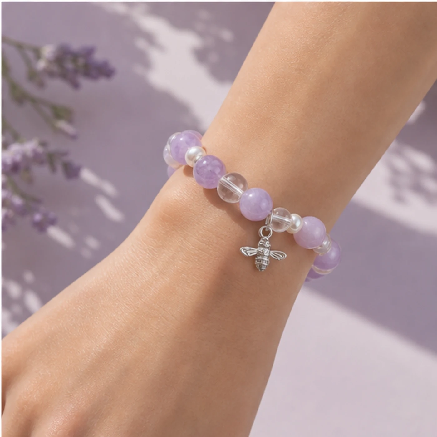 Yis-06 Lavender Summer Tender Bracelet standard on-wrist image