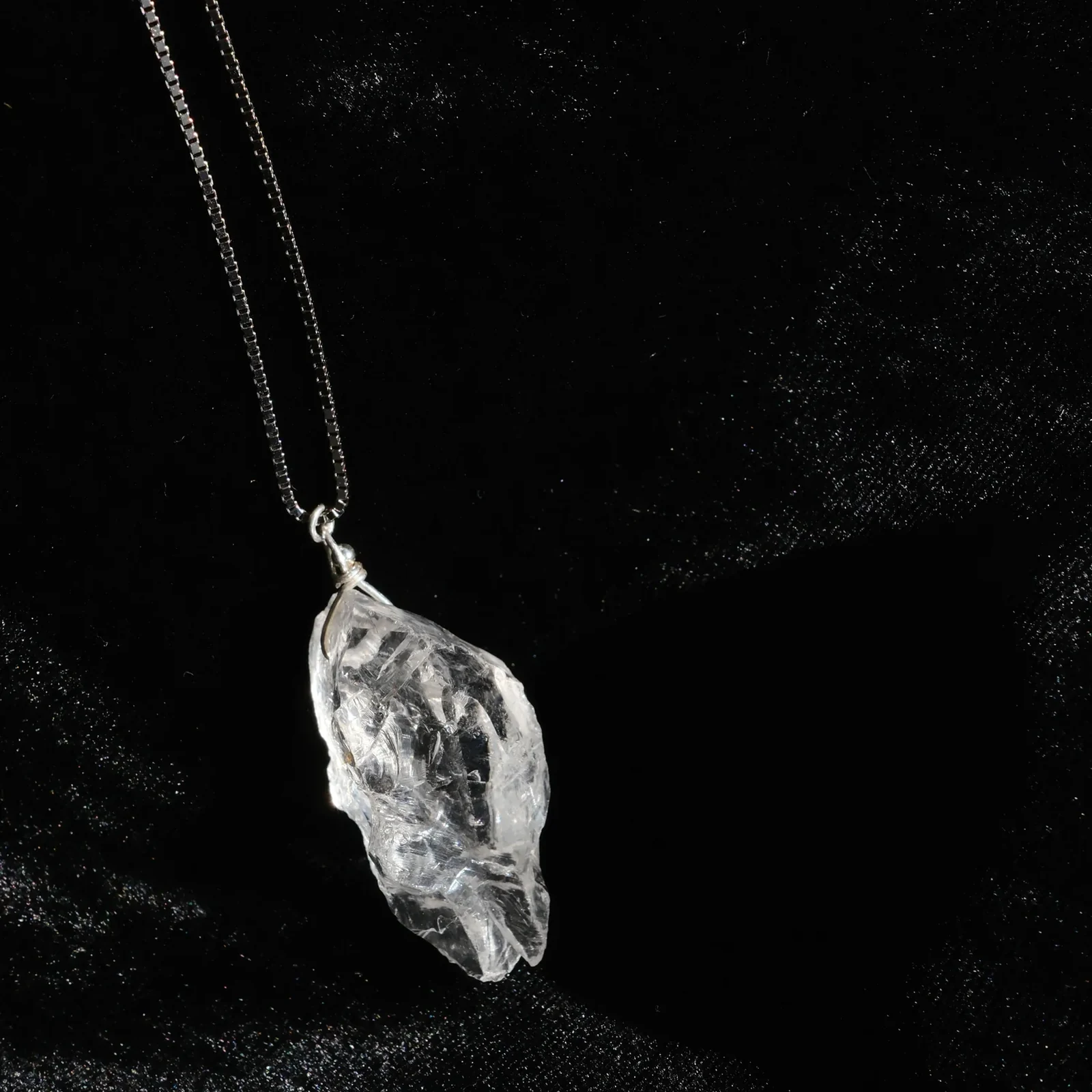 Clear Quartz Raw Necklace - ritual-01